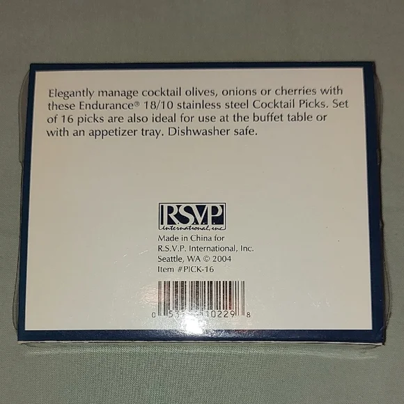 Silver Cocktail Picks Set - Picture 3 of 5